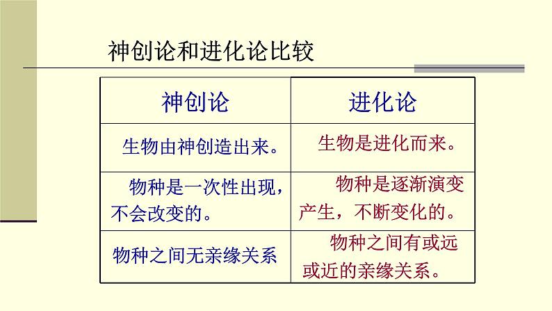 人教版六年级科学下册2.4生物的进化 课件第4页