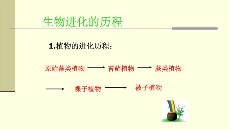 人教版六年级科学下册2.4生物的进化  课件07