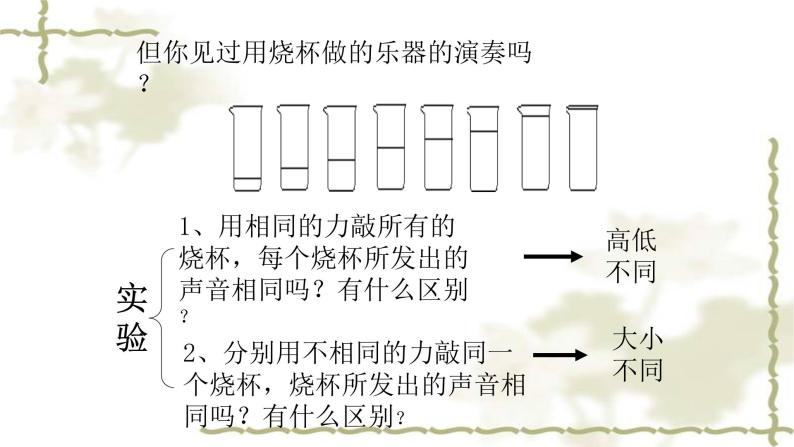 人教版四年级科学下册  2.2    声音的强弱与高低   课件07