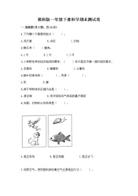 教科版一年级下册科学期末测试卷附答案（精练）带答案（A卷）