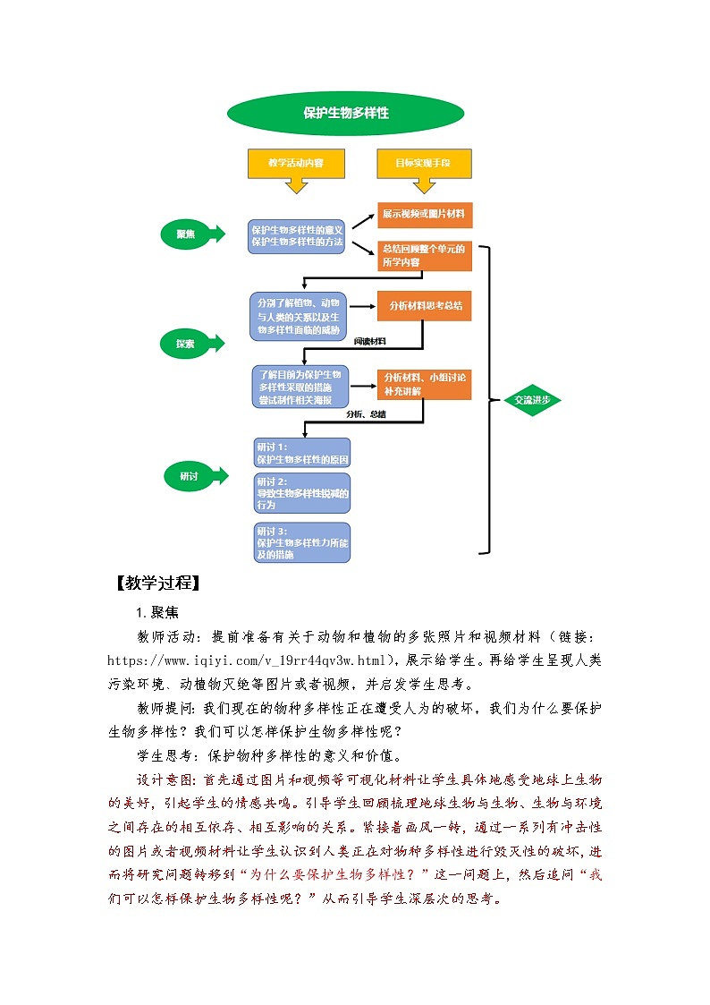 《保护生物多样性》教学设计第3页