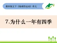 2022春教科版科學(xué)五年級(jí)下冊(cè)4-7 為什么一年有四季 課件+教案