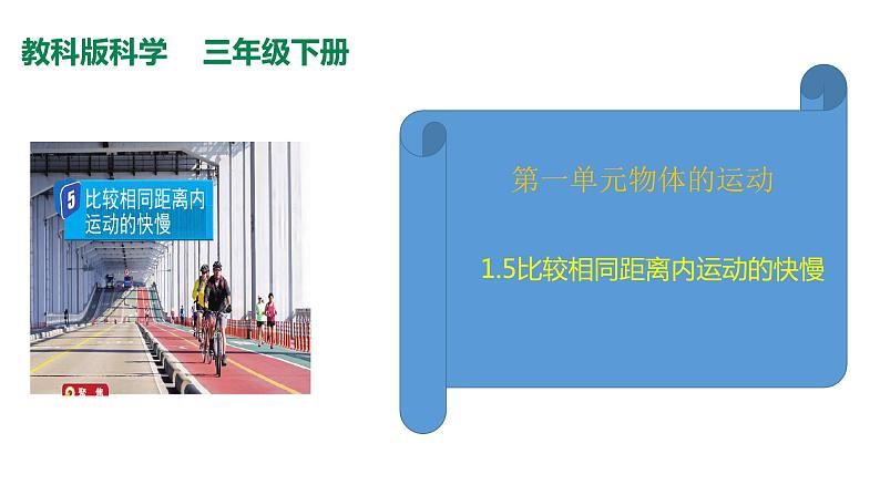 教科版(2017秋)三年级科学下册1.5比较相同距离内运动的快慢(课件34张ppt+素材)02