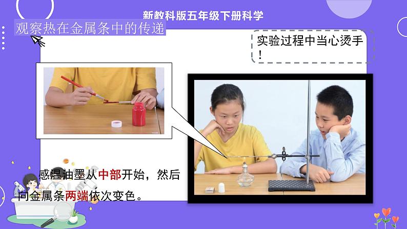 新教科版科学五下 第4课时 热在金属中的传递 PPT课件第7页