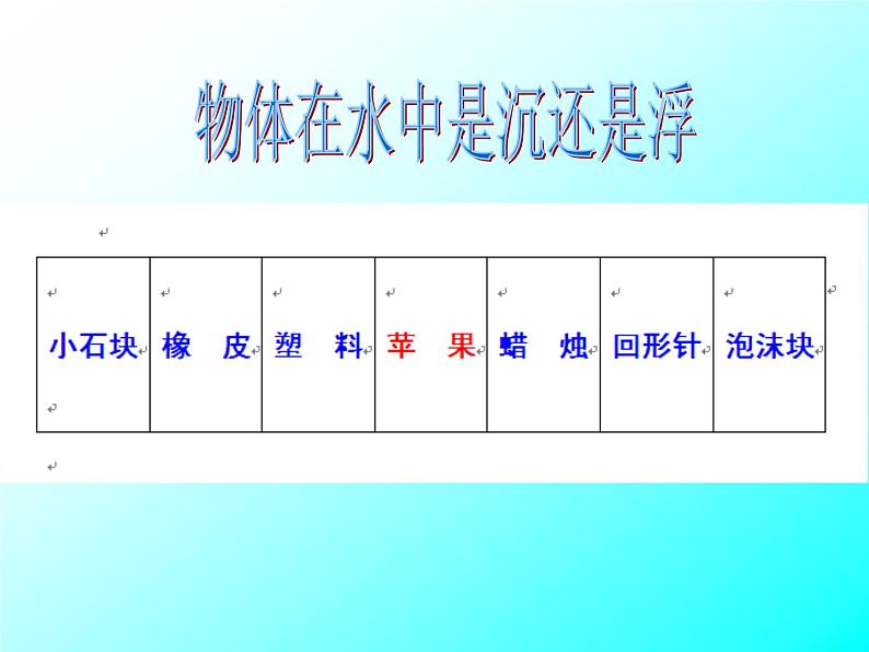 五年级下册科学课件 -1.1 物体在水中是沉还是浮 |教科版 (共11张PPT)第2页