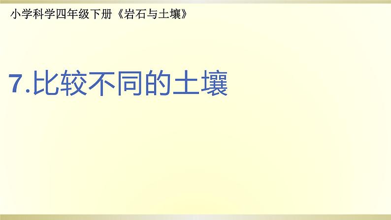 小学科学教科版四年级下册第三单元第7课《比较不同的土壤》课件6(2021新版)第1页