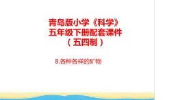 8.《各种各样的矿物》教学课件 青岛版(五四制)小学科学五下