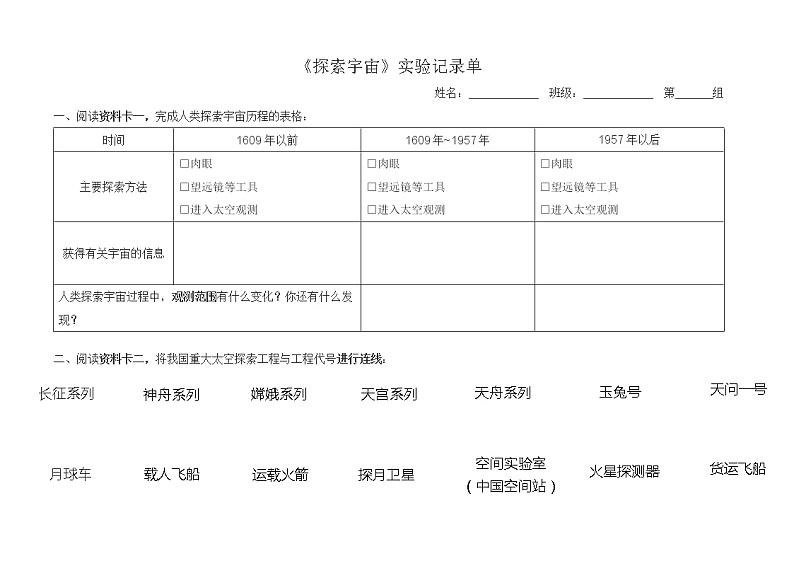 教科版科学 六下 3.7《探索宇宙》(课件+教学设计+素材)01