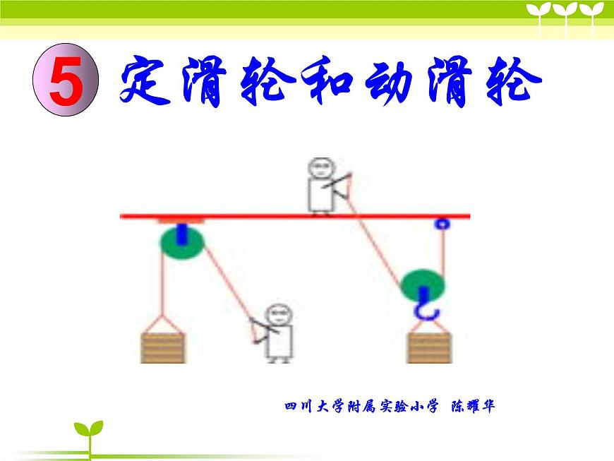 1-5定滑輪和動(dòng)滑輪課件PPT第1頁
