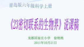 科学四年级下册第四单元 生物与环境19 密切联系的生物界教学课件ppt