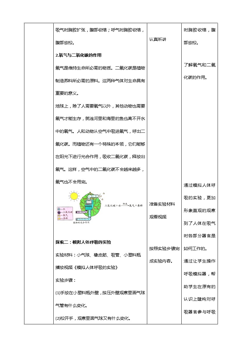 科教版小学科学2.1《感受我们的呼吸》 教案第3页