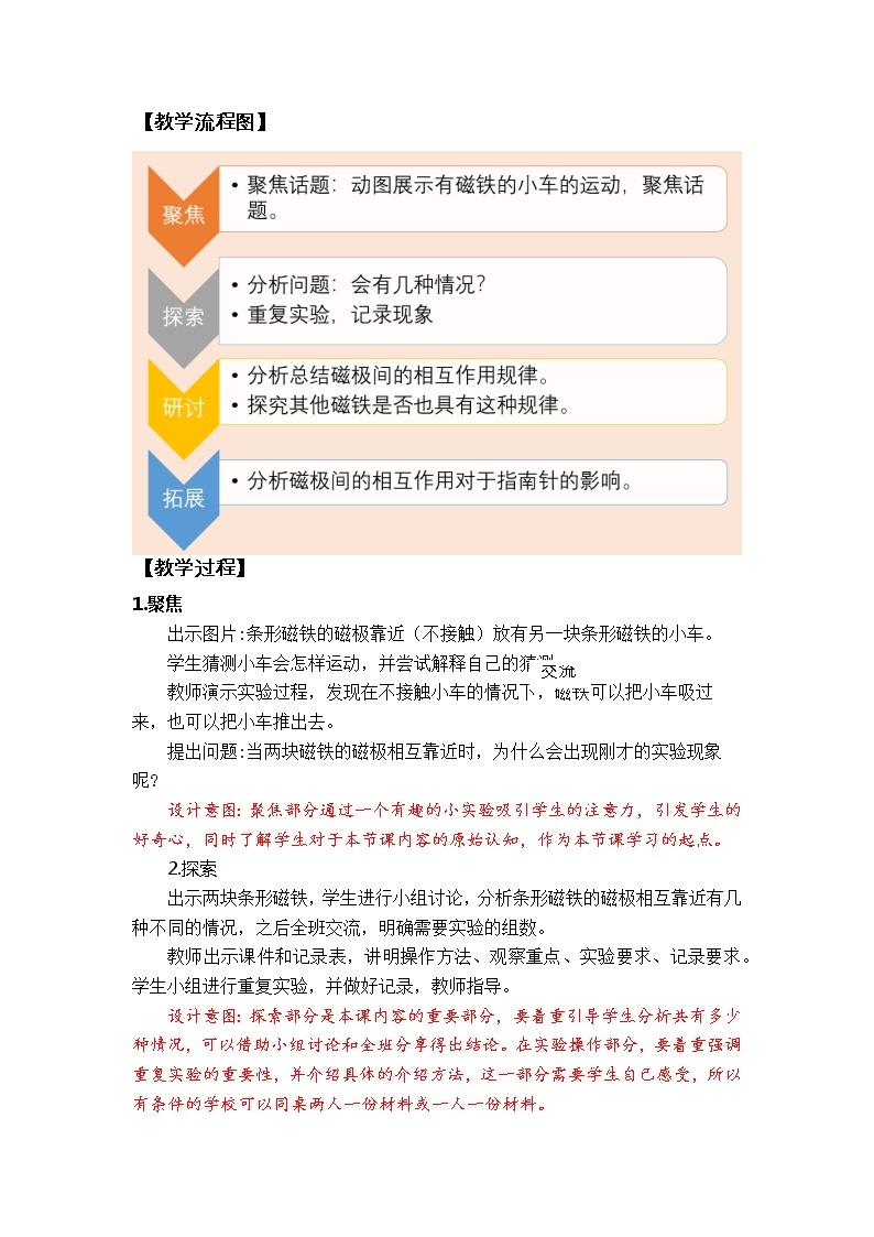 科教版小学科学二下1-6《磁极间的相互作用》教学设计03