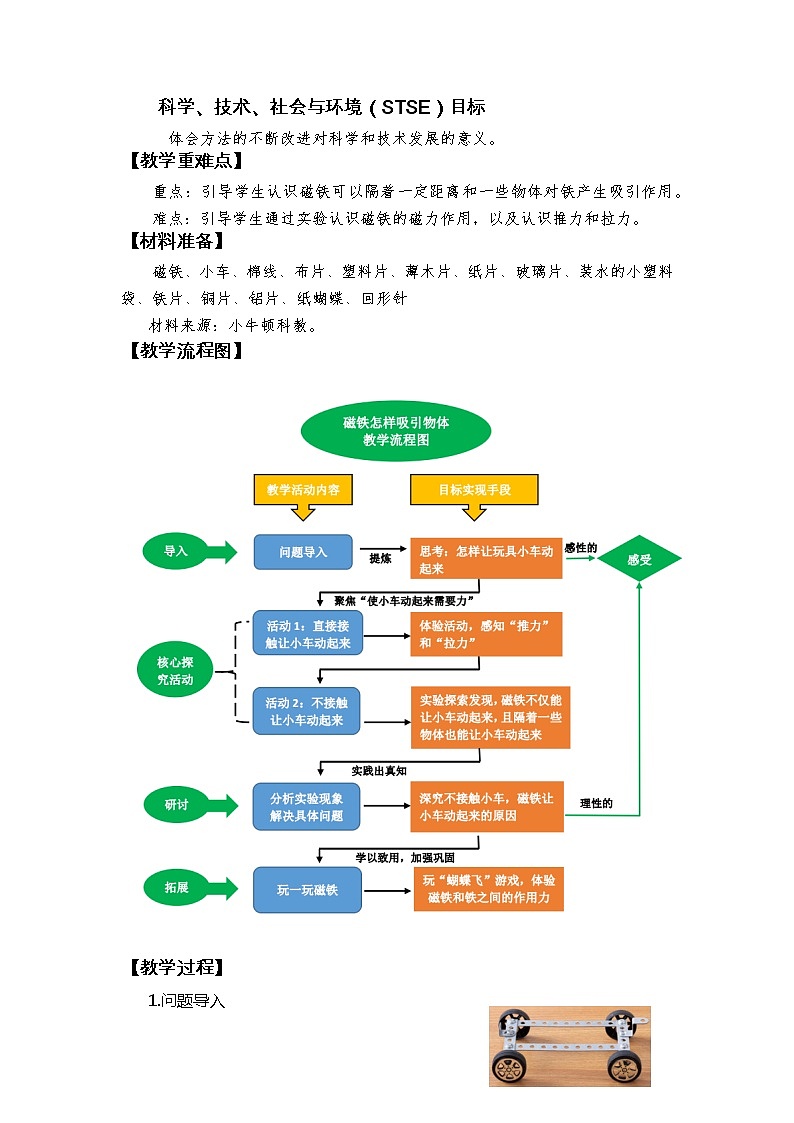 科教版小学科学1.2《磁铁怎样吸引物体》教学设计第2页