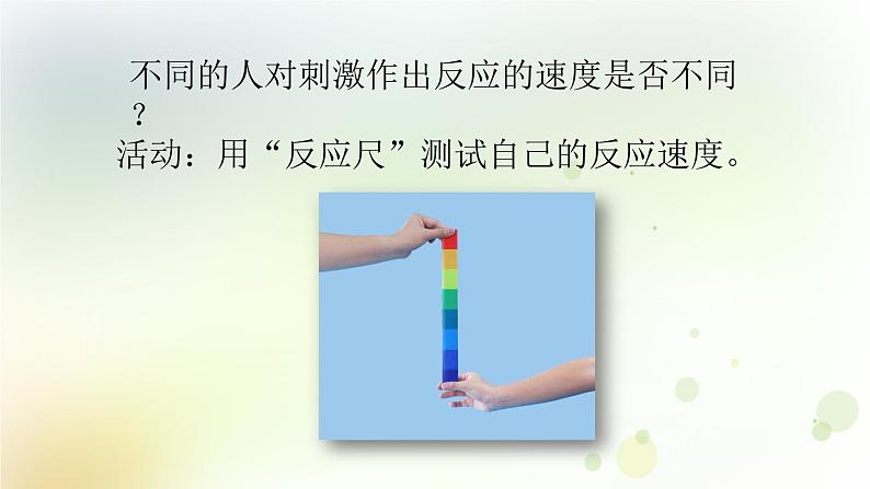 第14课《测试我们的反应》教学课件+教材分析 粤教版小六科学上册05