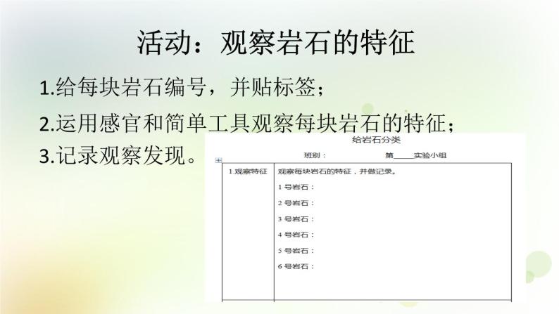 第2单元 岩石《探究技能 分类》教学课件+教材分析 粤教版小四科学上册05