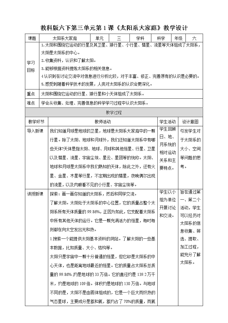 3.1《太阳系大家庭》(课件+教案+习题)01