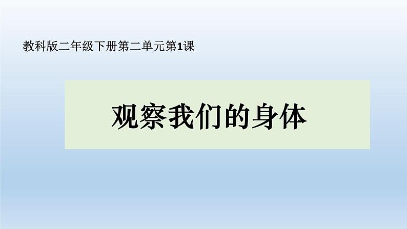 教科版(2017秋)科学二年级下册 观察我们的身体(课件)第5页