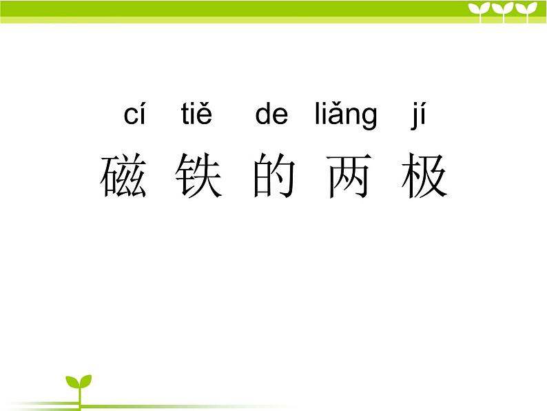 教科版(2017秋)科学二年级下册 《磁铁的两极》PPT(课件)第1页