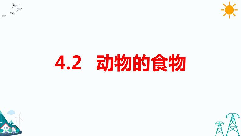 4.2 动物的食物 教学课件第1页