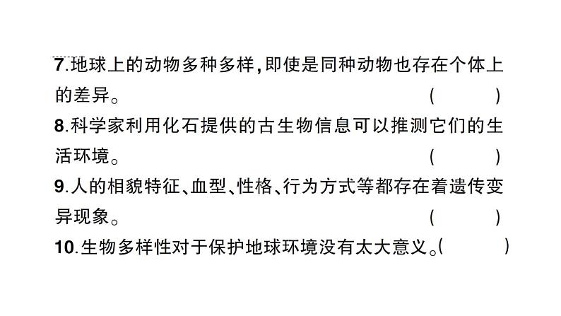 教科版科学六年级下册第一、二单元阶段性综合复习课件07
