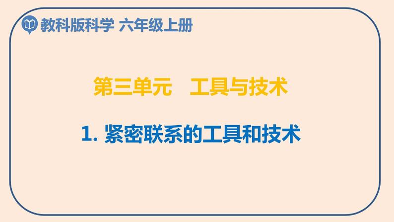 小学六年级科学上册 第三单元 第1课《紧密联系的工具和技术》课件+练习 (科教版2017)01