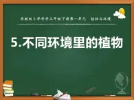 三年级下册科学5不同环境里的植物教学课件（苏教版）