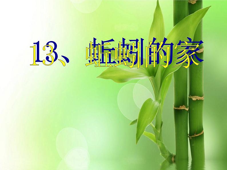 13.蚯蚓的家教学课件第1页