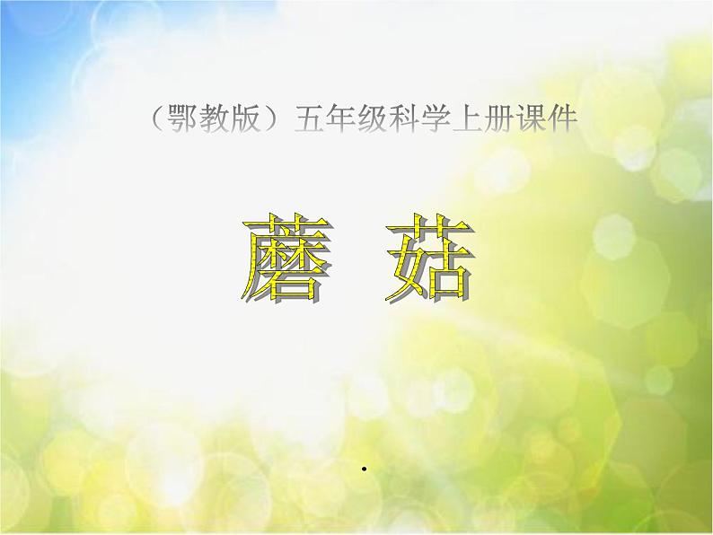 2022鄂教版科学五年级上册第4课《蘑菇》ppt课件第1页