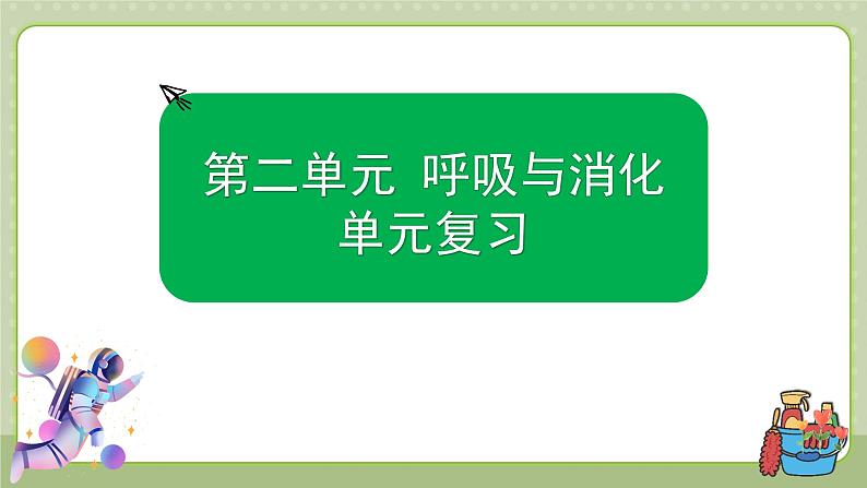 教科版科学四上 第二单元《呼吸与消化》单元复习课件01