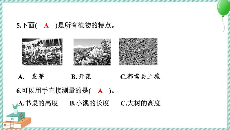 教科版科学一年级上册 期末测试卷 PPT讲解 (含答案+动画)第4页
