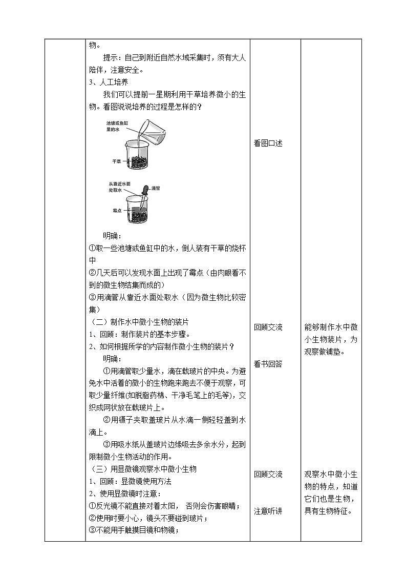 教科版六上科学  1.6《观察水中微小的生物》课件+教案+练习+素材02