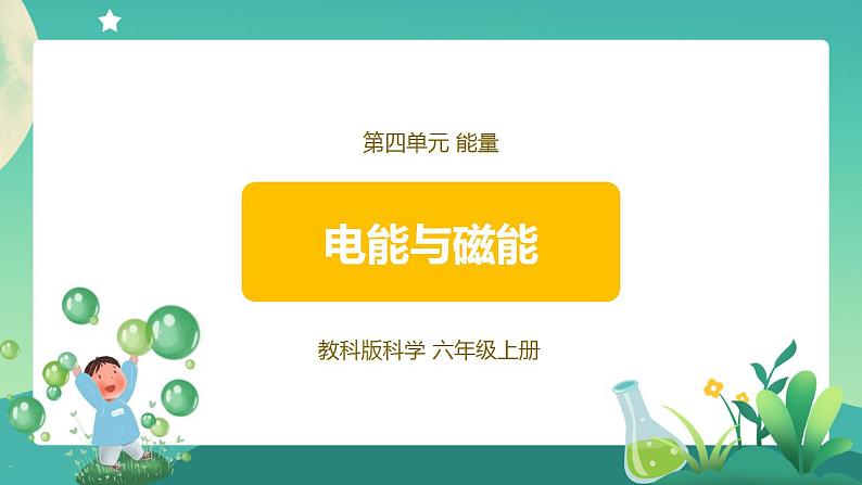 教科版六上科学 4.4《电能和磁能》课件+教案+练习+素材01