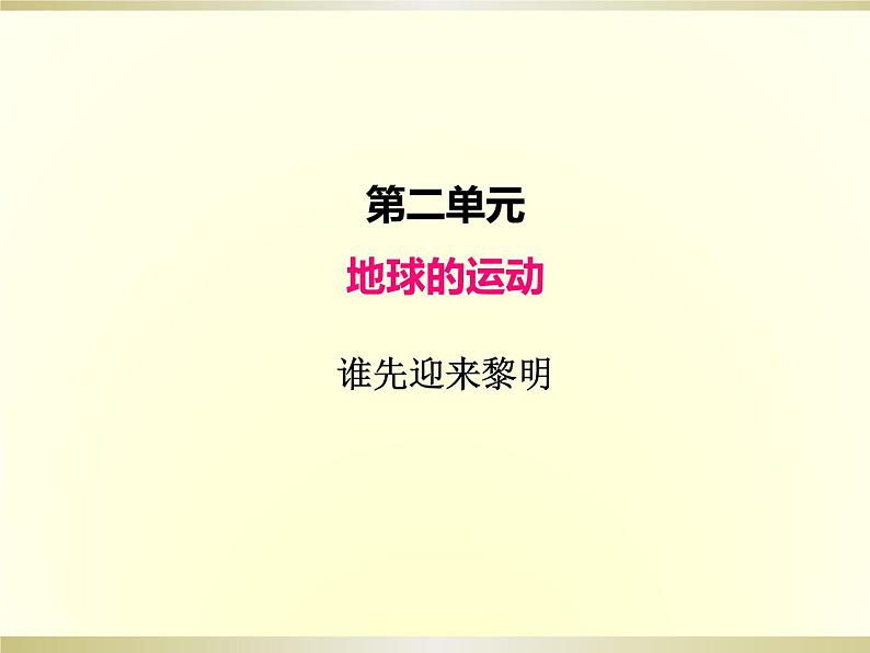 小学科学教科版六年级上册第二单元第4课《谁先迎来黎明》课件(2022新版)第1页