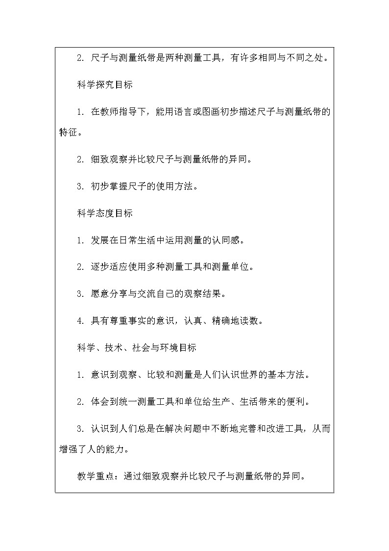 教科版1上科学 2.7 比较测量纸带和尺子 课件+教案+练习+任务单02