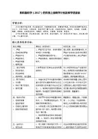 湘科版科学（2017）四年级上册教学计划及教学进度表