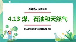 新人教鄂教版科学六上：4.13 煤、石油和天然气PPT课件+视频