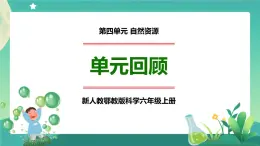 新人教鄂教版科学六上：第四单元 自然资源（单元回顾）PPT课件+视频