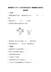 小学青岛版 (六三制2017)6 植物的根综合训练题