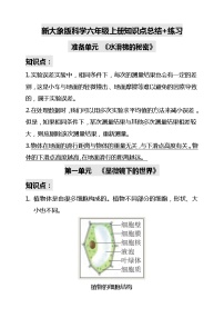 大象版六年级上册整册期末知识点总结+练习