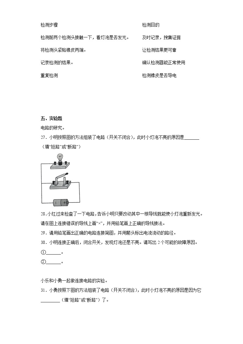 教科版科学四年级下册2.4《电路出故障了》课件ppt（送教案+练习）03