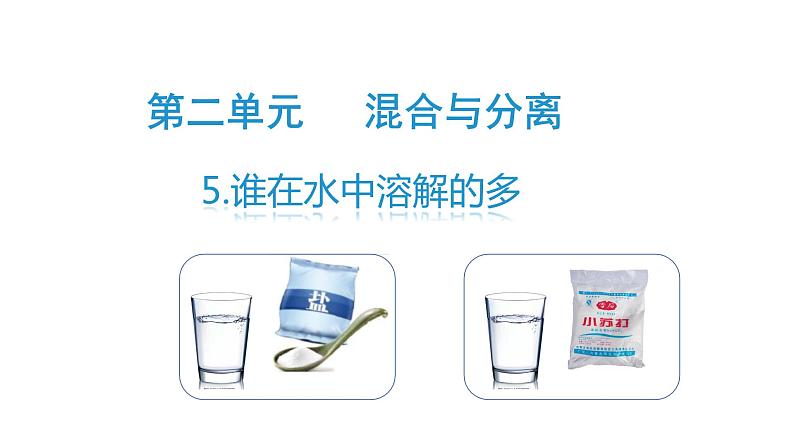 5、谁在水中溶解的多(课件)-2021-2022学年科学三年级下册第1页