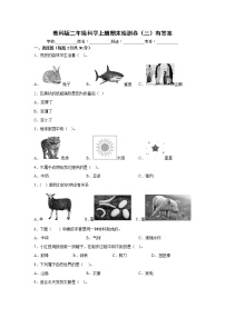 教科版二年级科学上册期末检测卷（三）有答案