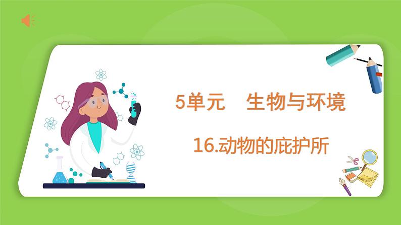5.16 动物的庇护所(课件)四年级下册科学 苏教版01