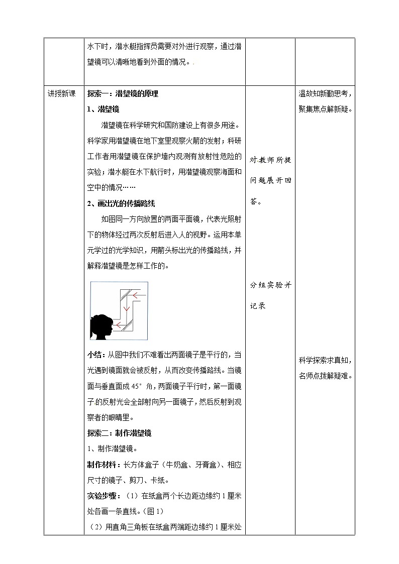 【精】五年级上册科学资料包-1.7制作一个潜望镜【课件+教案+试题+素材】教科版02