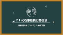 小学科学湘科版 (2017)六年级下册1 化石带给我们的信息教学演示课件ppt