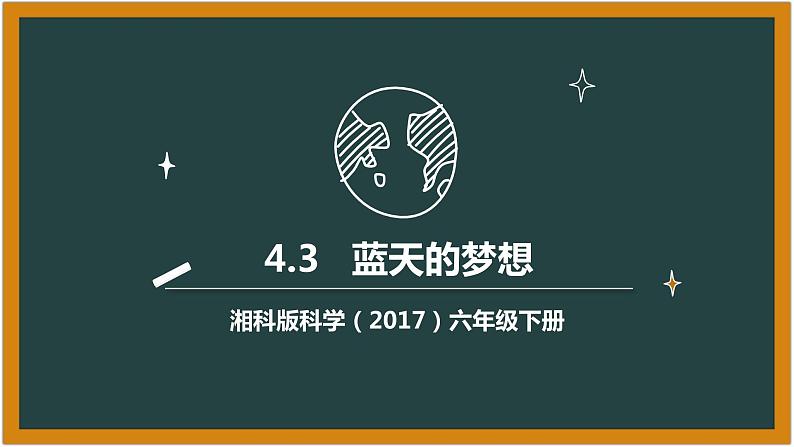 湘科版科学(2017)六年级下册4.3《蓝天的梦想》课件01