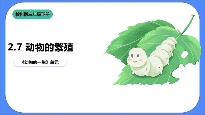 2.7《动物的繁殖》课件 教科版三下科学第1页