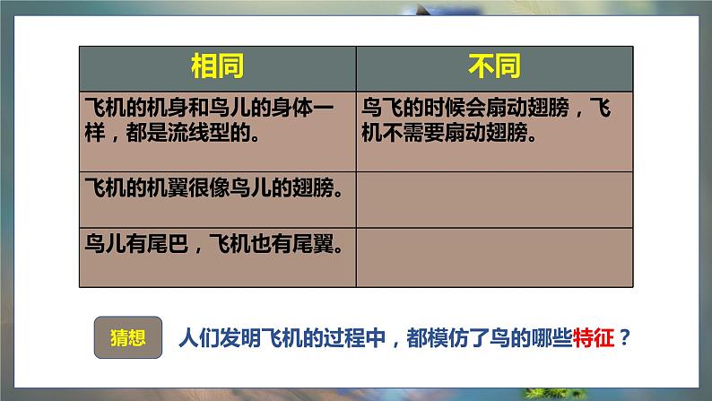 大象版五年级科学下册 5.2鸟和飞机 课件07