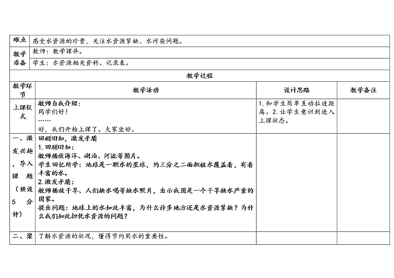 3.《珍惜水资源》教学设计2023春第2页