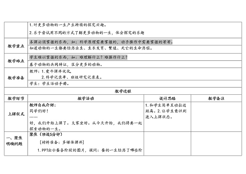 8.《动物的一生》教学设计第2页